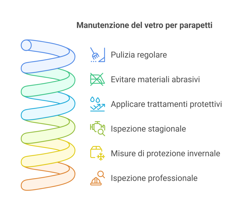 Balaustre in vetro - manutenzione