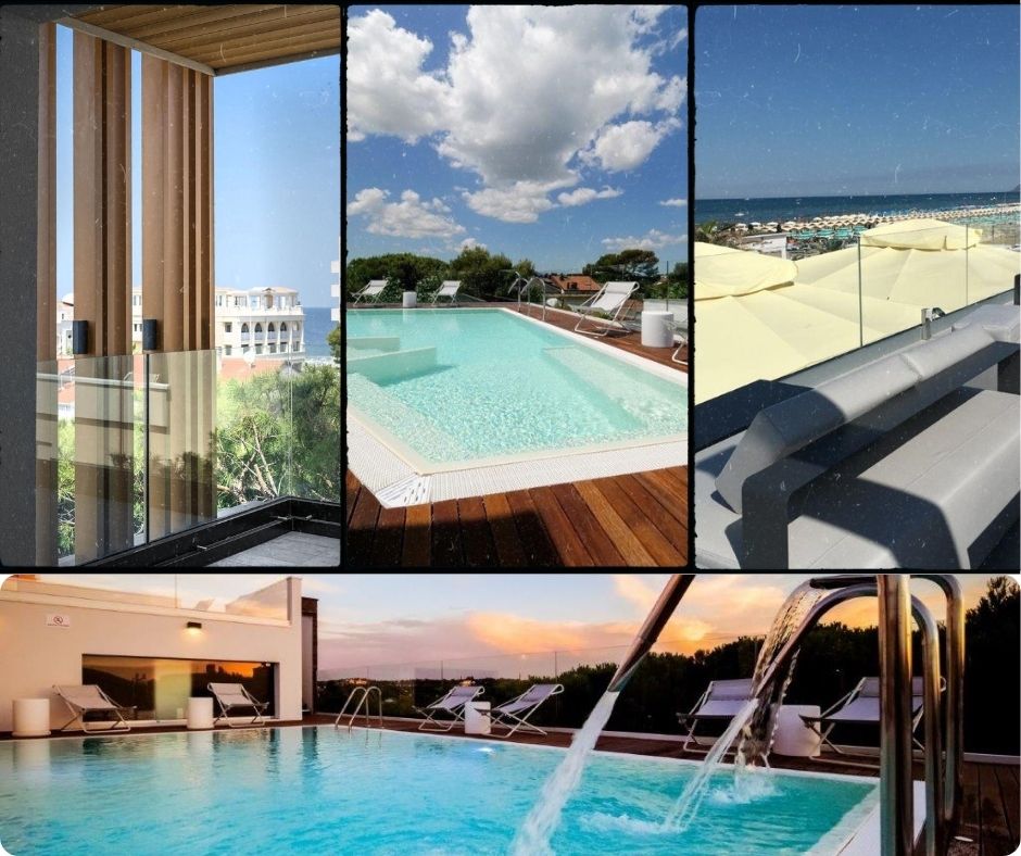 Parapetti in vetro per piscine e terrazze di alberghi